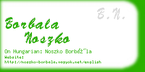 borbala noszko business card